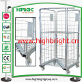 Supermarket Nestable Metal Rool Cage Trolley